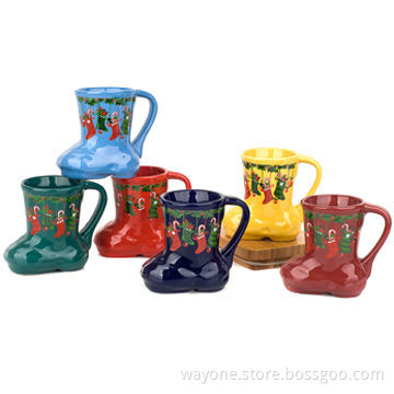 Ceramic Cup Set, Solid Colors, Measures 72 x 105mm, with Unique Shape, Ideal for Promotions